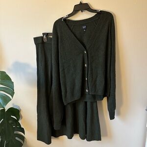 Olive Green Gap Sweater Set